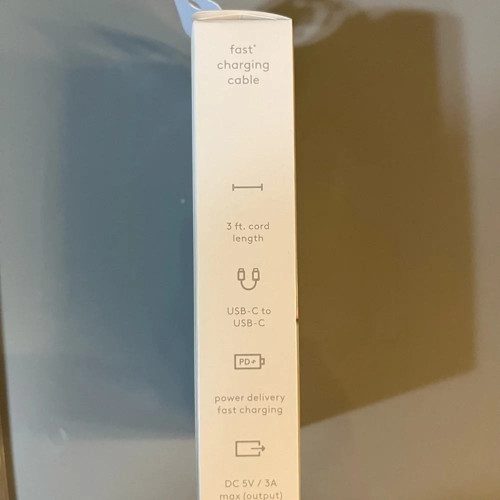Heyday Light Pink USB-C to USB-C Charging Cable